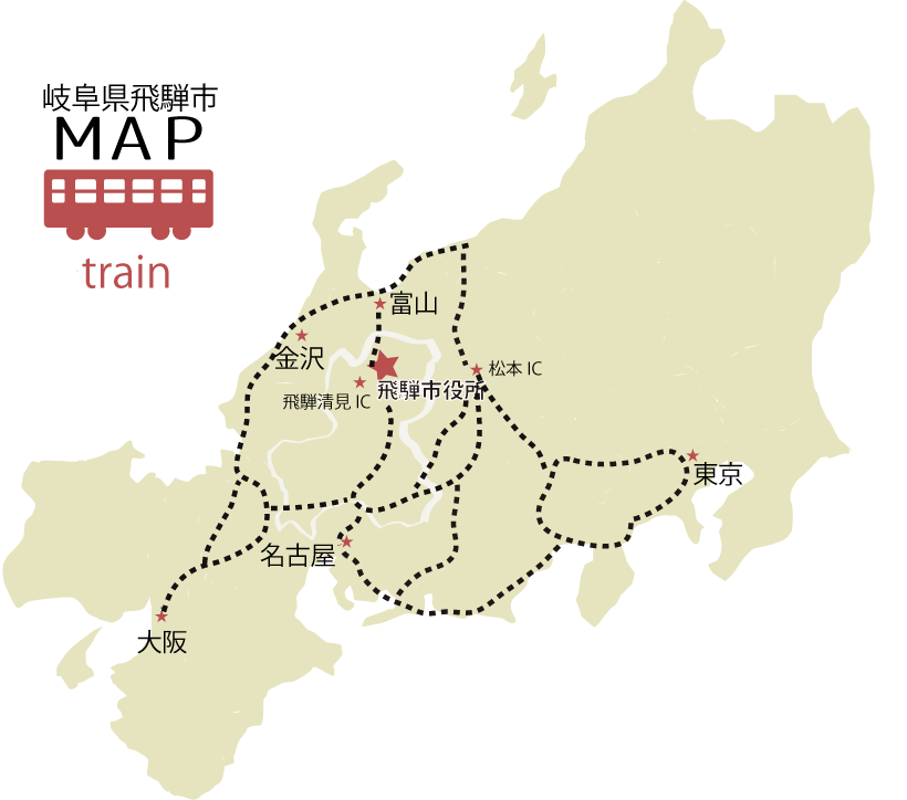 岐阜県の地図画像